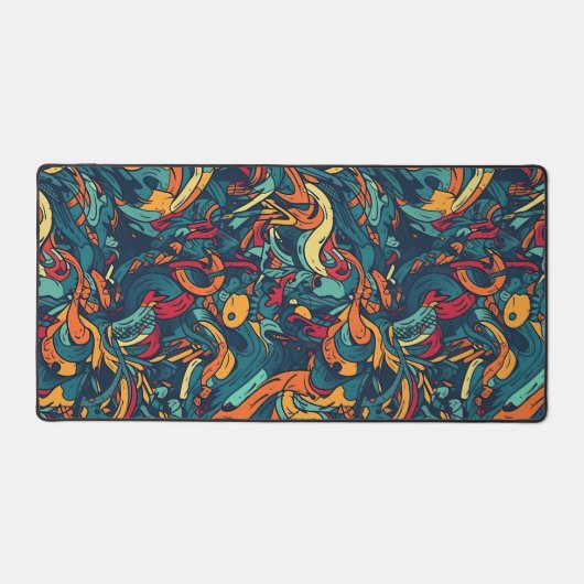 Vibrant Abstract Oceanic Currents Bureaumat (Voorkant)