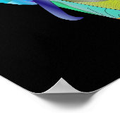 Vibrant abstract olifantenschilderij Poster (Hoek)