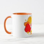 Vibrant Abstract Organic Shapes Pop Art Collage Mok (Links)