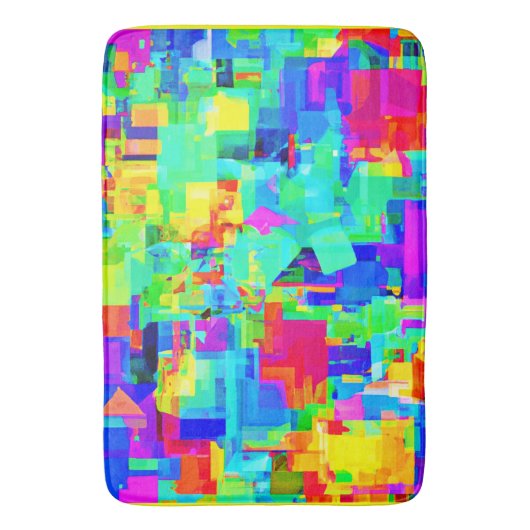 Vibrant Abstract patroon Badmat (Voorkant Verticaal)