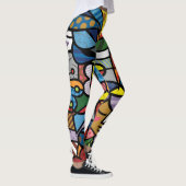 Vibrant Abstract patroon Leggings (Rechts)