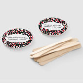 Vibrant Abstract Patroon Rood witte cirkels Zwart Handwaaier (Niet-gemonteerd)