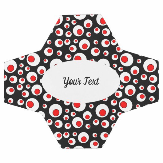 Vibrant Abstract Patroon van Red White Balls Black Voetbal (Enkel)