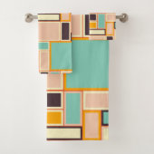 Vibrant abstract pattern with rectangles bad handdoek (Insitu)