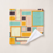 Vibrant abstract pattern with rectangles bad handdoek (Wasdoekje)