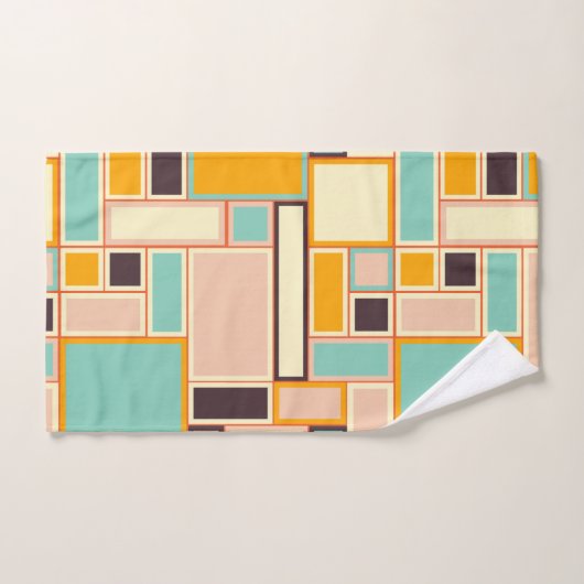 Vibrant abstract pattern with rectangles bad handdoek (Handdoek)