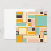 Vibrant abstract pattern with rectangles bedankkaart (Voorkant / Achterkant)