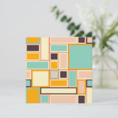 Vibrant abstract pattern with rectangles bedankkaart (Staand voorkant)