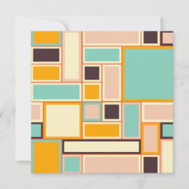 Vibrant abstract pattern with rectangles bedankkaart