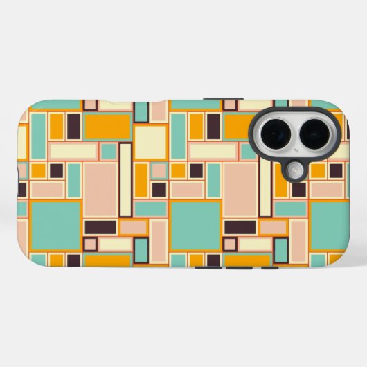 Vibrant abstract pattern with rectangles Case-Mate iPhone case (Achterkant (horizontaal))