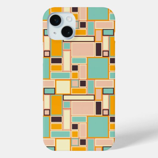 Vibrant abstract pattern with rectangles Case-Mate iPhone case (Achterkant)