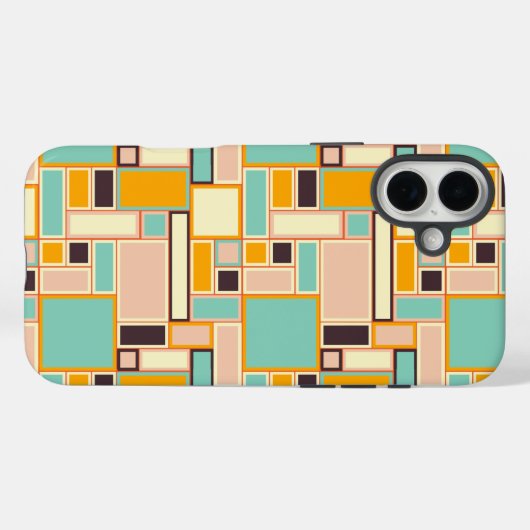 Vibrant abstract pattern with rectangles Case-Mate iPhone case (Achterkant (horizontaal))