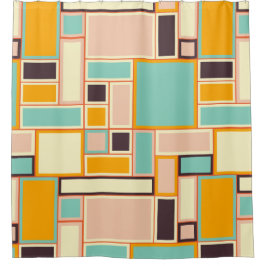 Vibrant abstract pattern with rectangles douchegordijn