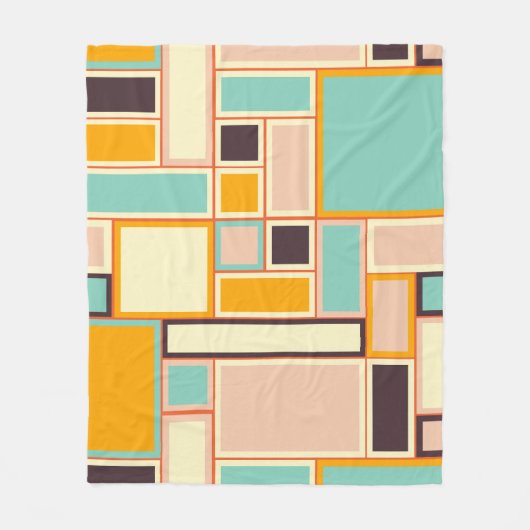 Vibrant abstract pattern with rectangles fleece deken (Voorkant)