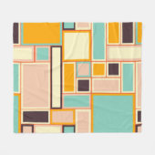 Vibrant abstract pattern with rectangles fleece deken (Voorkant (Horizontaal))