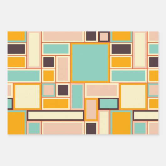 Vibrant abstract pattern with rectangles inpakpapier vel (Voorkant 2)