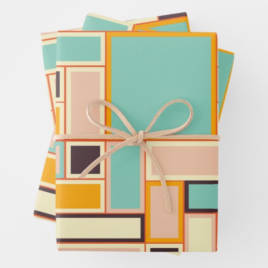 Vibrant abstract pattern with rectangles inpakpapier vel (In situ)