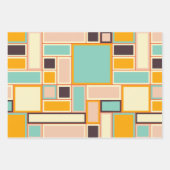 Vibrant abstract pattern with rectangles inpakpapier vel (Voorkant)