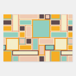 Vibrant abstract pattern with rectangles inpakpapier vel