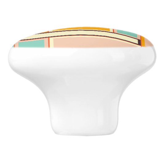 Vibrant abstract pattern with rectangles keramische knop (Zijkant)