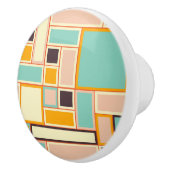 Vibrant abstract pattern with rectangles keramische knop (Rechts)