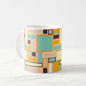 Vibrant abstract pattern with rectangles koffiemok (Voorkant links)