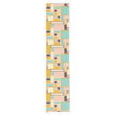 Vibrant abstract pattern with rectangles korte tafelloper (Voorkant)