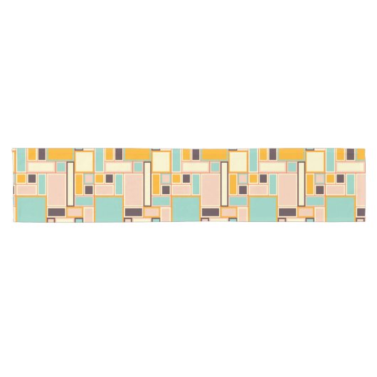 Vibrant abstract pattern with rectangles korte tafelloper (Horizontaal)