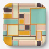 Vibrant abstract pattern with rectangles papieren bordje (Voorkant)