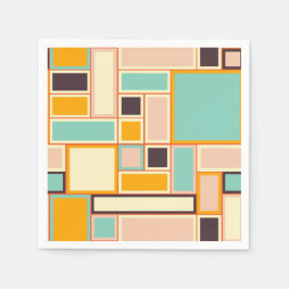 Vibrant abstract pattern with rectangles servet