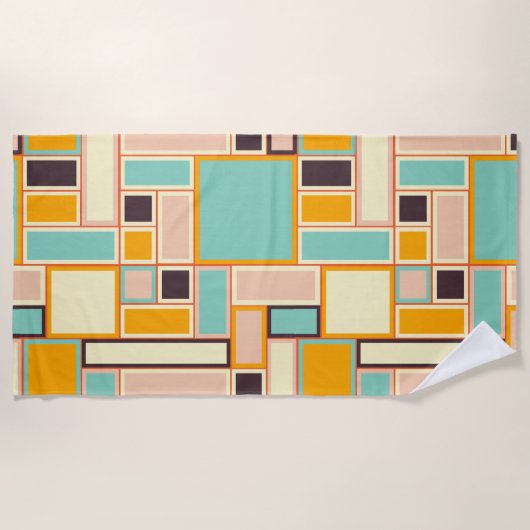 Vibrant abstract pattern with rectangles strandlaken (Voorkant)