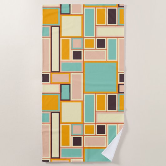 Vibrant abstract pattern with rectangles strandlaken (Voorkant)