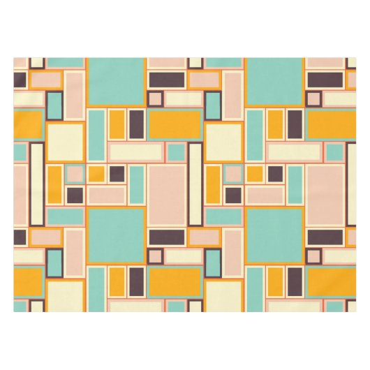 Vibrant abstract pattern with rectangles tafelkleed (Voorkant (Horizontaal))