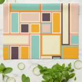 Vibrant abstract pattern with rectangles theedoek (Gevouwen)