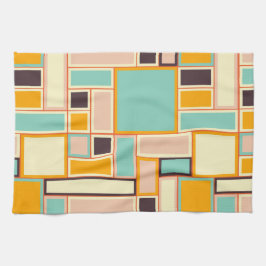 Vibrant abstract pattern with rectangles theedoek