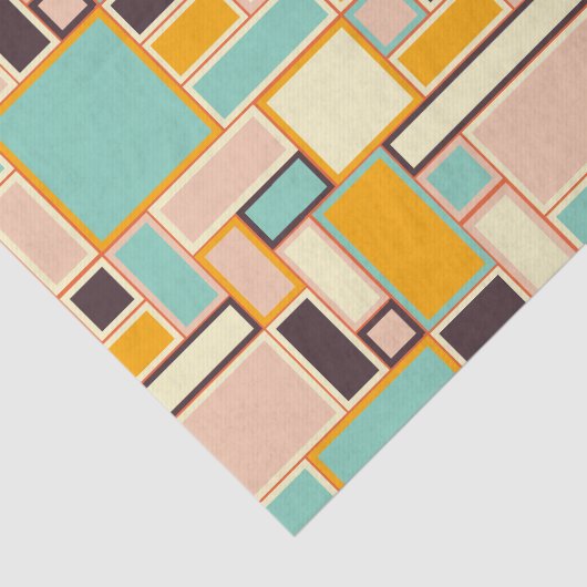 Vibrant abstract pattern with rectangles tissuepapier (Detail)