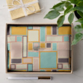 Vibrant abstract pattern with rectangles tissuepapier (Geschenk)