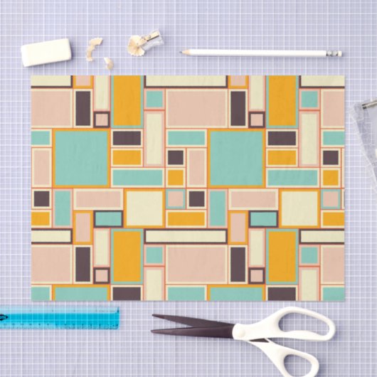 Vibrant abstract pattern with rectangles tissuepapier (Craft)