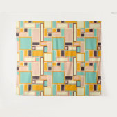 Vibrant abstract pattern with rectangles wandkleed (Voorkant (horizontaal))