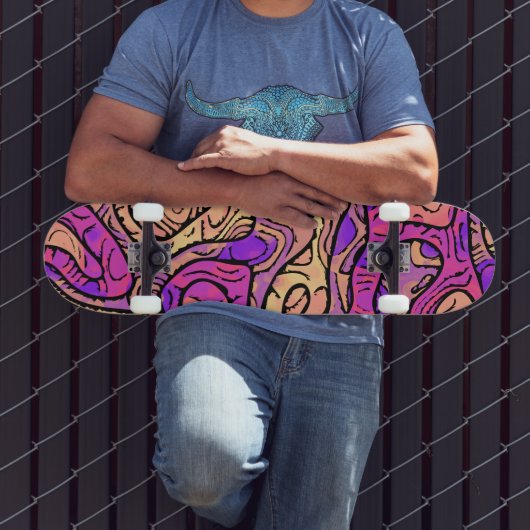 Vibrant Abstract Persoonlijk Skateboard (Buiten 3)