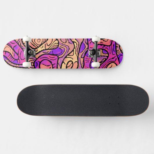 Vibrant Abstract Persoonlijk Skateboard (Horizontaal)