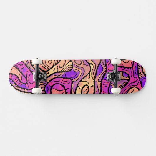 Vibrant Abstract Persoonlijk Skateboard (Horizontaal)