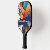 Vibrant Abstract Pickleball Champion Paddle (Links)