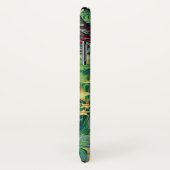 Vibrant Abstract Red Green Gold Stars Monogram Case-Mate iPhone Case (Achterkant / rechts)