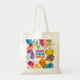 Vibrant Abstract Shapes Botanical Modern Boho Tote Bag