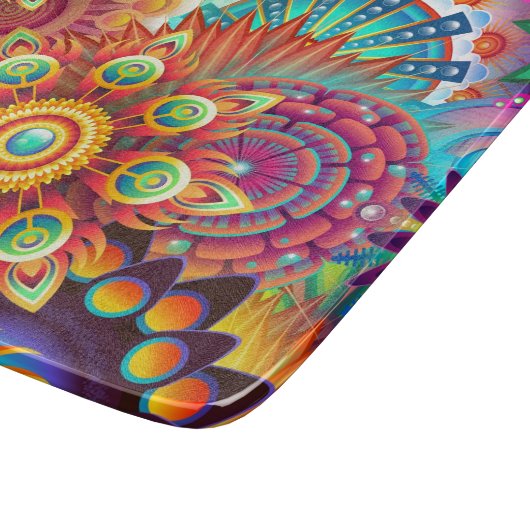 Vibrant Abstract Snijplank (Hoek)