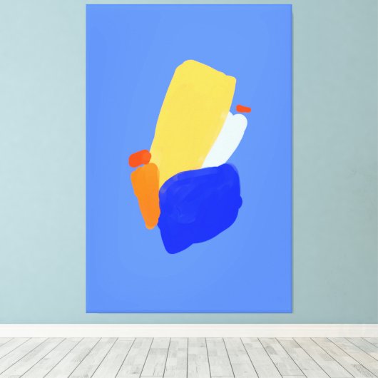 Vibrant abstract Stretted Canvas afdrukken (Insitu (Houten vloer))