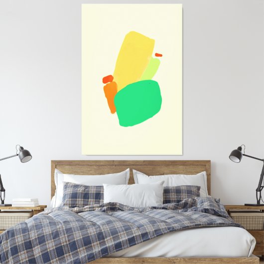 Vibrant abstract Stretted Canvas afdrukken (Insitu (Slaapkamer))