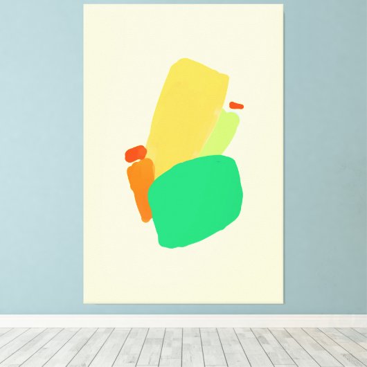 Vibrant abstract Stretted Canvas afdrukken (Insitu (Houten vloer))