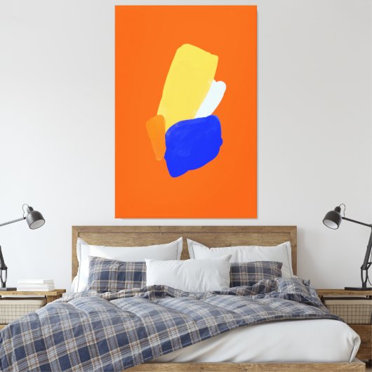 Vibrant abstract Stretted Canvas afdrukken (Insitu (Slaapkamer))